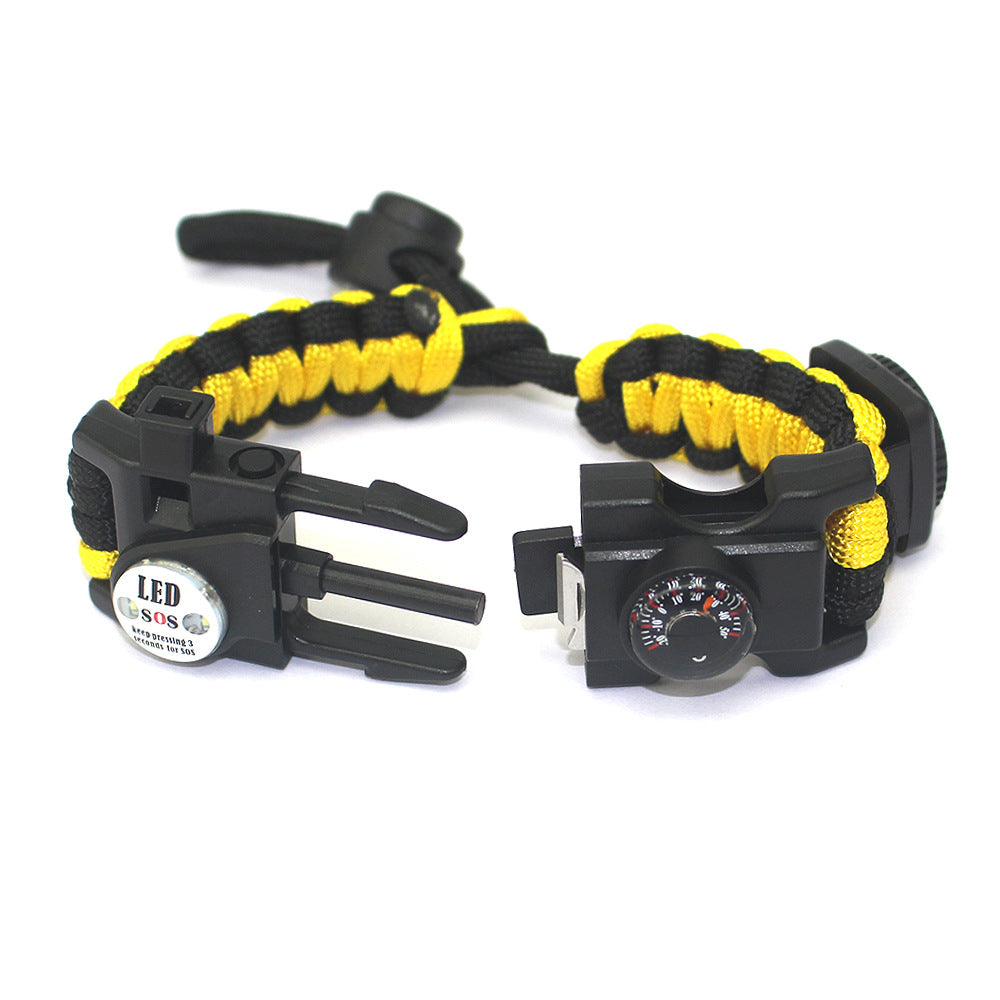 Outdoor Paracord Survival Bracelet with Fire Starter Tool